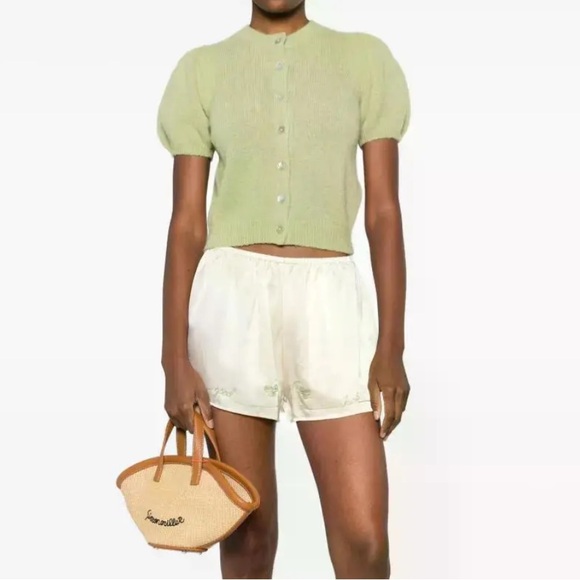 NWT DÔEN Anisa Alpaca-Blend Puff-Sleeve Cardigan - Picture 4 of 14